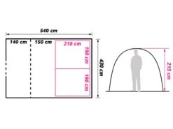Obelink Lugano 6 XL Excellent CoolDark Tunneltent -Weber Verkoop floorplan lugano 6 xl ecommerce