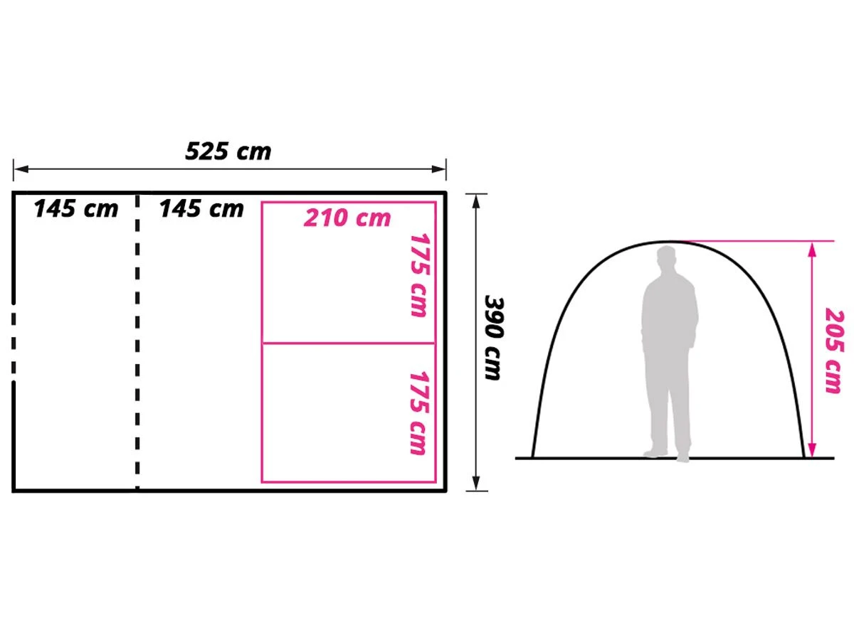 Obelink Lugano 6 Plus Tunneltent 8 Obelink Lugano 6 Plus Tunneltent - Afbeelding 8
