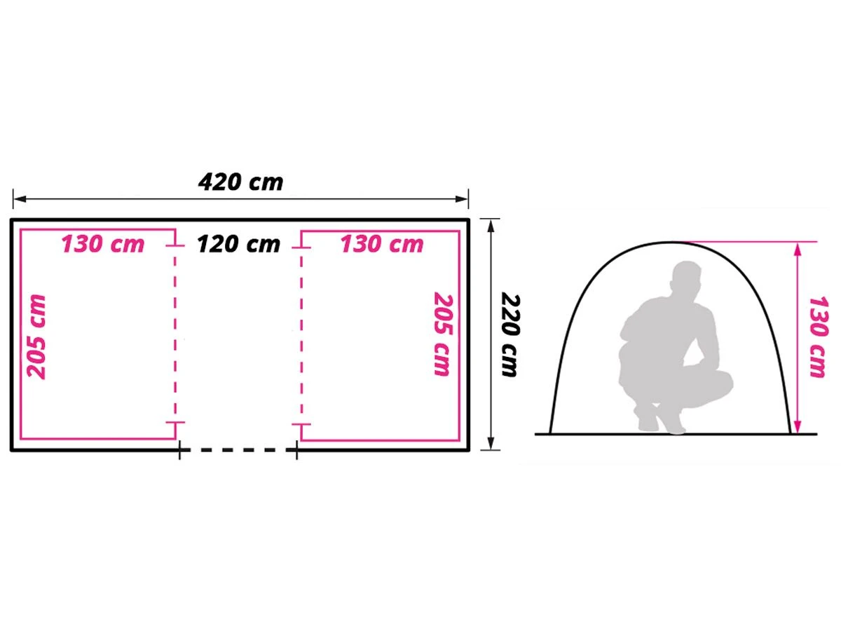 Tweedekans Obelink Napels 4 TC Tunneltent 6 Tweedekans Obelink Napels 4 TC Tunneltent - Afbeelding 6